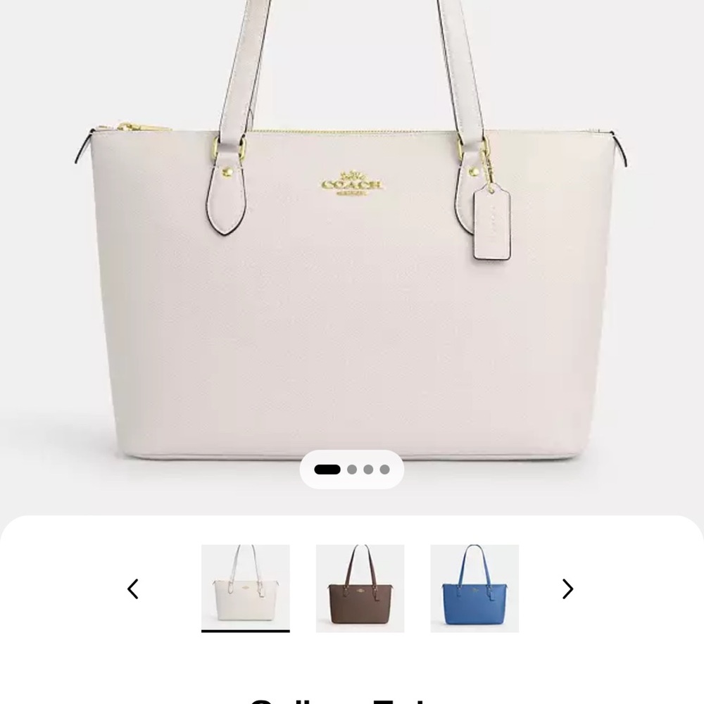 NWT Coach Cream Tote Bag